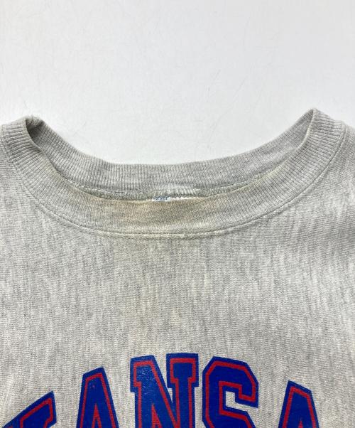 Champion（チャンピオン）Champion (チャンピオン) 三段プリントリバースウィーブスウェット グレー サイズ:Lの古着・服飾アイテム