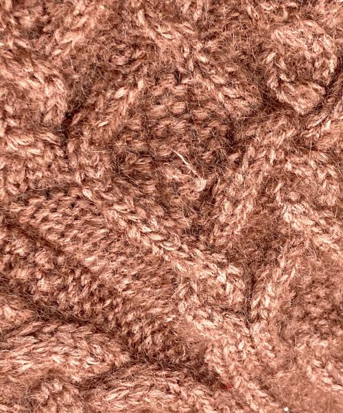 SMEILE（スメイル）SMEILE (スメイル) ケーブルモヘアカーディガン ブラウン サイズ:38の古着・服飾アイテム