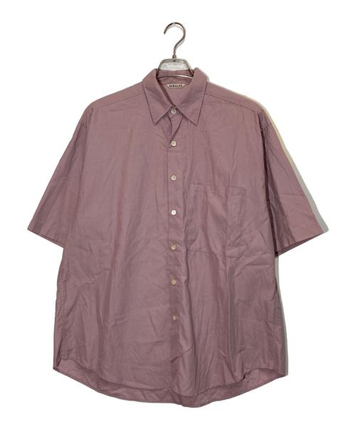 AURALEE（オーラリー）AURALEE (オーラリー) WASHED FINX TWILL BIG HALF SLEEVED SHIRTS ピンク サイズ:4の古着・服飾アイテム