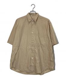 AURALEE（オーラリー）の古着「WASHED FINX TWILL BIG HALF SLEEVED SHIRTS」｜ベージュ