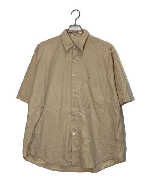AURALEE（オーラリー）AURALEE (オーラリー) WASHED FINX TWILL BIG HALF SLEEVED SHIRTS ベージュ サイズ:4の古着・服飾アイテム