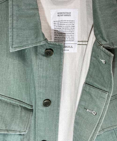 JOHNBULL（ジョンブル）Johnbull (ジョンブル) 12オンスピグメントデニムファティーグシャツ グリーン サイズ:Lの古着・服飾アイテム