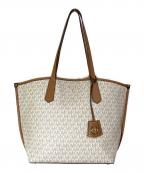 MICHAEL KORSマイケル・コース）の古着「シグネイチャートートバッグ」｜アイボリー×ベージュ