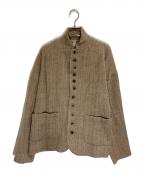 ICHI Antiquitesイチアンティークス）の古着「ヘリンボーンウールジャケット」｜ブラウン
