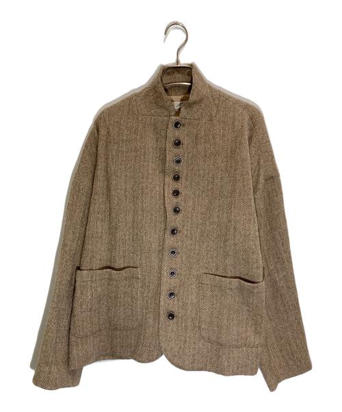 ICHI Antiquites（イチアンティークス）ICHI antiquites (イチアンティークス) ヘリンボーンウールジャケット ブラウン サイズ:下記参照の古着・服飾アイテム