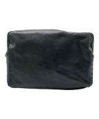 BOTTEGA VENETAボッテガベネタ）の古着「イントレチャートレザーセカンドバッグ」｜ブラック