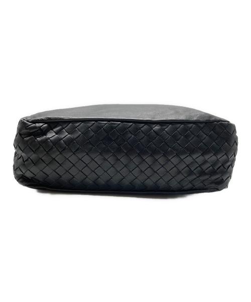 BOTTEGA VENETA（ボッテガベネタ）BOTTEGA VENETA (ボッテガベネタ) イントレチャートレザーセカンドバッグ ブラックの古着・服飾アイテム