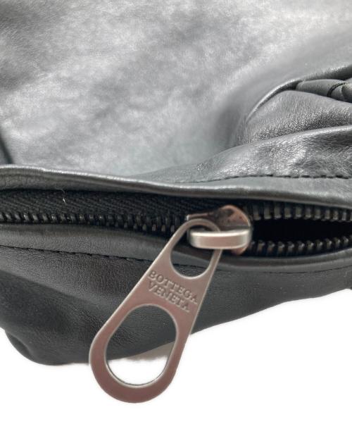 BOTTEGA VENETA（ボッテガベネタ）BOTTEGA VENETA (ボッテガベネタ) イントレチャートレザーセカンドバッグ ブラックの古着・服飾アイテム