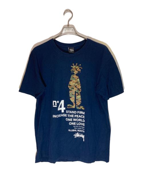 stussy（ステューシー）stussy (ステューシー) シャドーマンプリントTシャツ ブラック サイズ:Lの古着・服飾アイテム