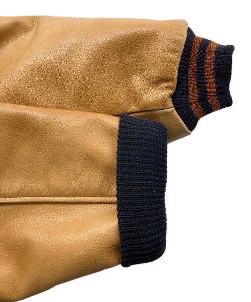 BROOKS BROTHERS（ブルックスブラザーズ）BROOKS BROTHERS (ブルックスブラザーズ) 袖レザー切替スタジャン ネイビー サイズ:Sの古着・服飾アイテム