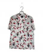 HUF×FELiXハフ×フィリックス）の古着「オープンカラーシャツ」｜レッド×ホワイト