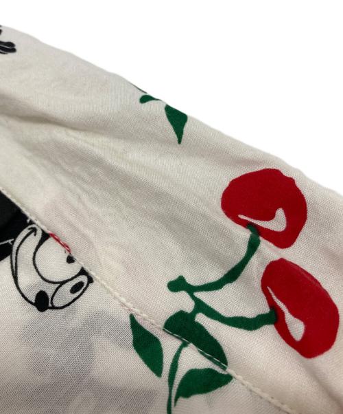 HUF（ハフ）HUF (ハフ) FELIX (フィリックス) オープンカラーシャツ レッド×ホワイト サイズ:Ⅿの古着・服飾アイテム