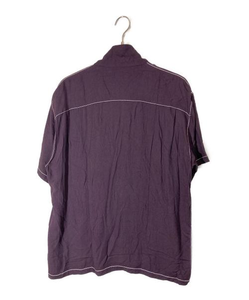 stussy（ステューシー）stussy (ステューシー) Contrast Pick Stitched shirt パープル サイズ:Lの古着・服飾アイテム