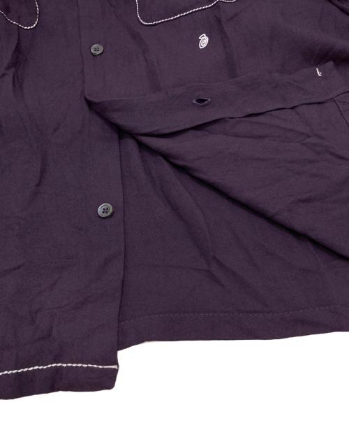 stussy（ステューシー）stussy (ステューシー) Contrast Pick Stitched shirt パープル サイズ:Lの古着・服飾アイテム