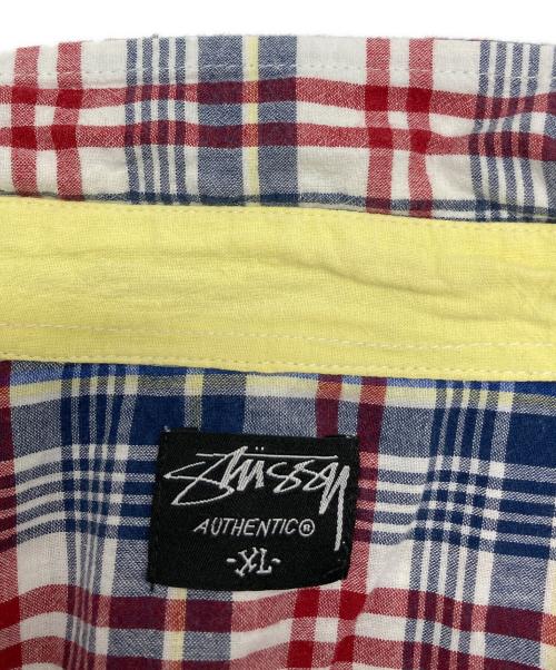 stussy（ステューシー）stussy (ステューシー) チェックシャツ ネイビー×レッド サイズ:XLの古着・服飾アイテム