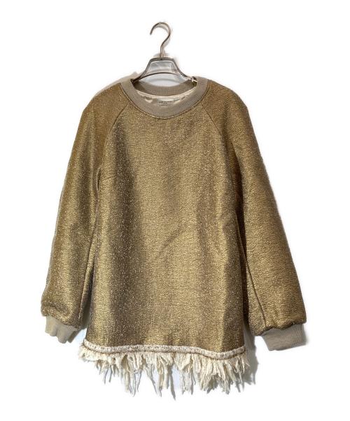 DRIES VAN NOTEN（ドリスヴァンノッテン）DRIES VAN NOTEN (ドリスヴァンノッテン) 箔加工スウェット ゴールド サイズ:下記参照の古着・服飾アイテム
