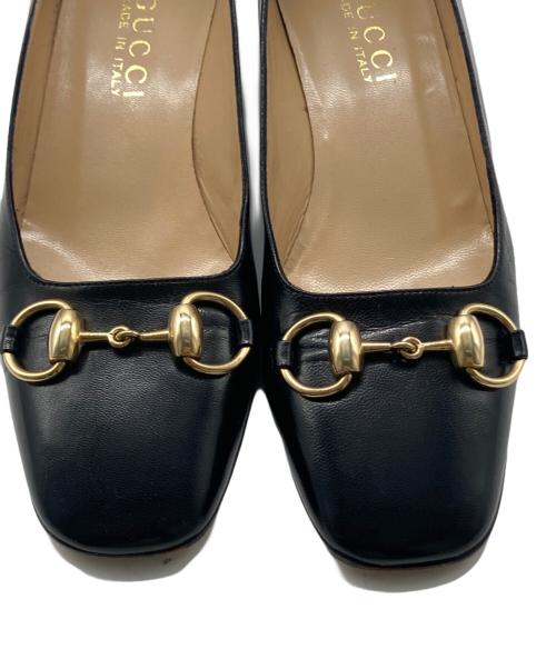 GUCCI（グッチ）GUCCI (グッチ) ホースビットパンプス ブラック サイズ:35 1/2の古着・服飾アイテム