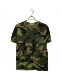 A BATHING APE×UNDEFEATED（アベイシングエイプ×アンディフィーテッド）の古着「サルカモTシャツ」｜オリーブ