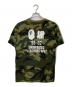 A BATHING APE (アベイシングエイプ) UNDEFEATED (アンディフィーテッド) サルカモTシャツ オリーブ サイズ:Ⅿ：5000円