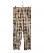 BURBERRY BLUE LABELバーバリーロンドンブルーレーベル）の古着「ノバチェックパンツ」｜ベージュ