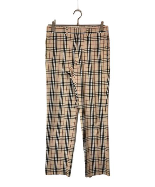 BURBERRY BLUE LABEL（バーバリーロンドンブルーレーベル）BURBERRY BLUE LABEL (バーバリーロンドンブルーレーベル) ノバチェックパンツ ベージュ サイズ:Ⅿの古着・服飾アイテム