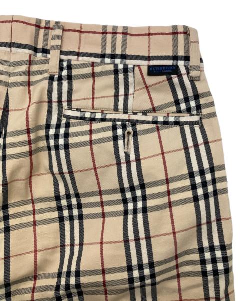 BURBERRY BLUE LABEL（バーバリーロンドンブルーレーベル）BURBERRY BLUE LABEL (バーバリーロンドンブルーレーベル) ノバチェックパンツ ベージュ サイズ:Ⅿの古着・服飾アイテム
