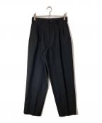 Y's for menワイズフォーメン）の古着「2タックウールスラックス」｜ブラック