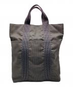 HERMESエルメス）の古着「エールラインカバストートバッグ」｜グレー