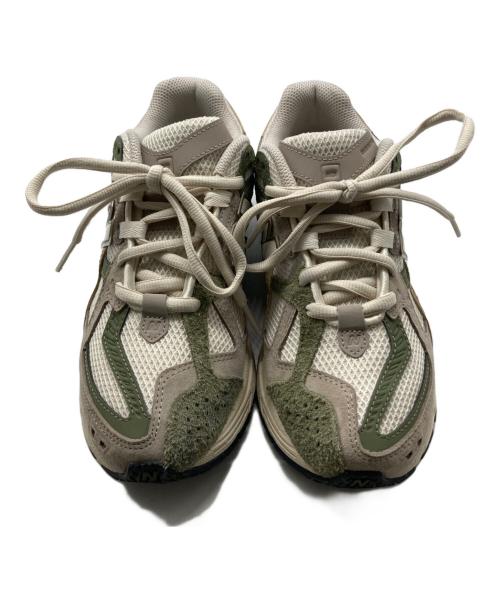 NEW BALANCE（ニューバランス）NEW BALANCE (ニューバランス) ローカットスニーカー グリーン×ベージュ サイズ:24の古着・服飾アイテム