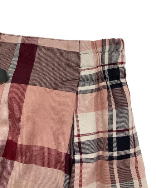 BLUE LABEL CRESTBRIDGE（ブルーレーベルクレストブリッジ）BLUE LABEL CRESTBRIDGE (ブルーレーベルクレストブリッジ) 切替チェックスカート ネイビー×ピンク サイズ:38の古着・服飾アイテム