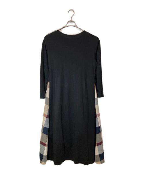 BLUE LABEL CRESTBRIDGE（ブルーレーベルクレストブリッジ）BLUE LABEL CRESTBRIDGE (ブルーレーベルクレストブリッジ) ハイゲージポンチワンピース ブラック サイズ:38の古着・服飾アイテム
