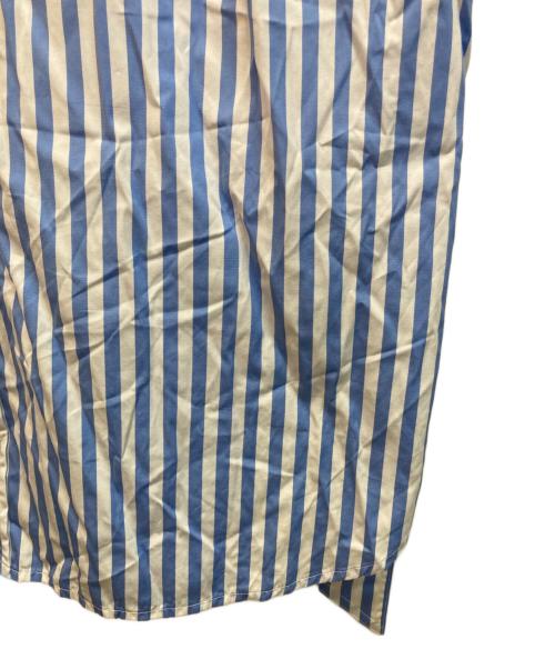 POLO RALPH LAUREN（ポロ・ラルフローレン）POLO RALPH LAUREN (ポロ・ラルフローレン) ベルテッドシャツドレス ブルー×ホワイト サイズ:Ｌの古着・服飾アイテム