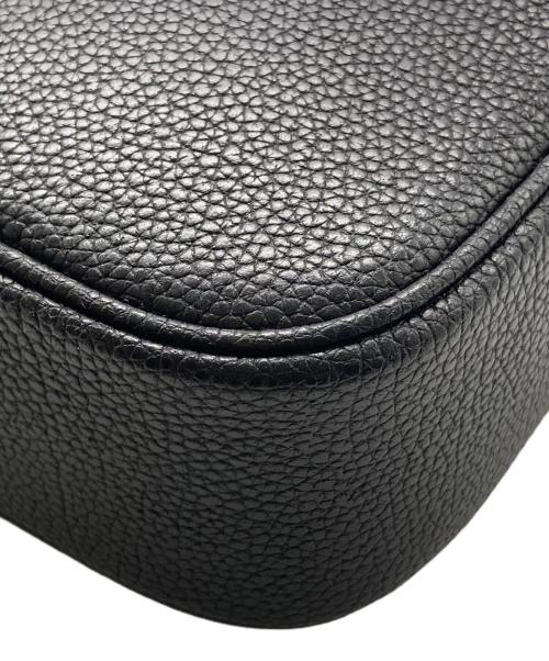 LAUREN RALPH LAUREN（ローレンラルフローレン）LAUREN RALPH LAUREN (ローレンラルフローレン) ロゴストラップ レザー クロスボディバッグ ブラック サイズ:-の古着・服飾アイテム