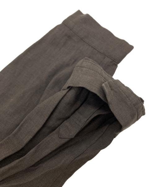 GALERIE VIE（ギャルリーヴィー）GALERIE VIE (ギャルリーヴィー) リネン バンドカラーシャツワンピース ブラウン サイズ:36の古着・服飾アイテム