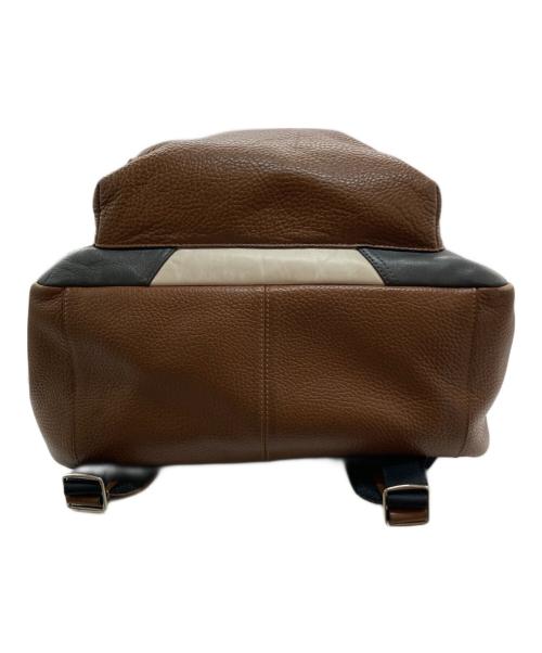 COACH（コーチ）COACH (コーチ) Charles Backpack In Patchwork Leather ベージュ×ブラウンの古着・服飾アイテム