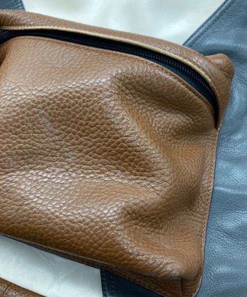 COACH（コーチ）COACH (コーチ) Charles Backpack In Patchwork Leather ベージュ×ブラウンの古着・服飾アイテム