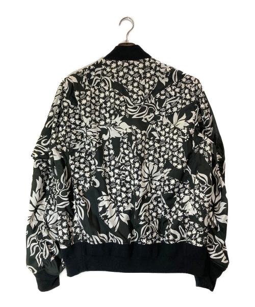 sacai（サカイ）sacai (サカイ) Floral Embroidered Patch Blouson ホワイト×ブラック サイズ:3の古着・服飾アイテム