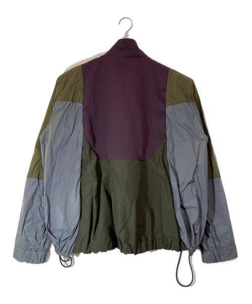 sacai（サカイ）sacai (サカイ) Matelasse Twill Mix Blouson カーキ×グレー サイズ:3の古着・服飾アイテム