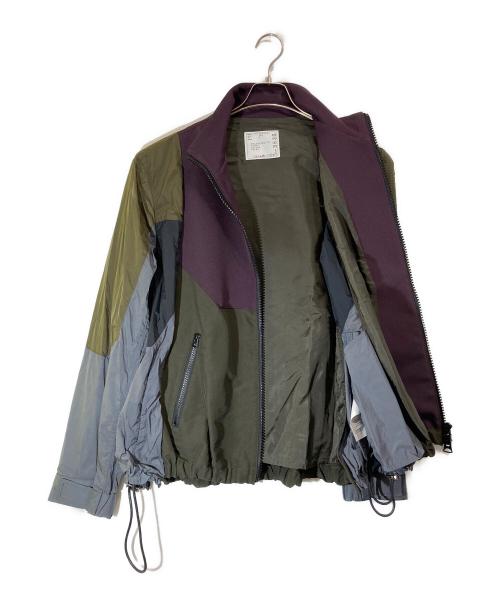 sacai（サカイ）sacai (サカイ) Matelasse Twill Mix Blouson カーキ×グレー サイズ:3の古着・服飾アイテム