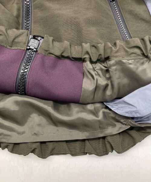 sacai（サカイ）sacai (サカイ) Matelasse Twill Mix Blouson カーキ×グレー サイズ:3の古着・服飾アイテム