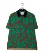 sacaiサカイ）の古着「Floral Print Shirt」｜ブラウン×グリーン