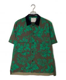 sacai（サカイ）の古着「Floral Print Shirt」｜ブラウン×グリーン