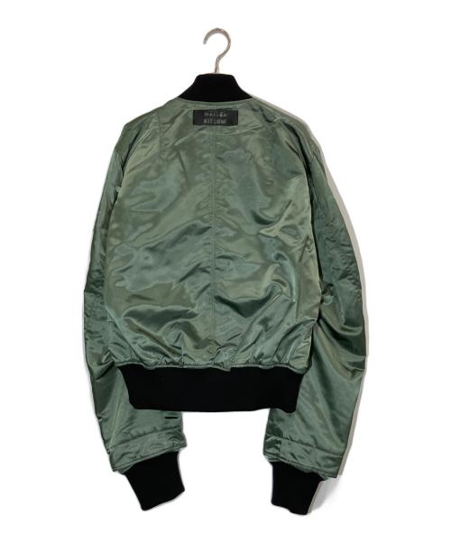 maison kitsune（メゾンキツネ）MAISON KITSUNE (メゾンキツネ) MA-1ジャケット グリーン サイズ:Ｍの古着・服飾アイテム