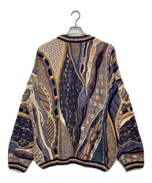 TUNDRA（ツンドラ）TUNDRA (ツンドラ) 3Dパターンニット ネイビー×ベージュ サイズ:Ｌの古着・服飾アイテム