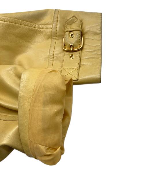 GUCCI（グッチ）GUCCI (グッチ) レザージャケット イエロー サイズ:40の古着・服飾アイテム