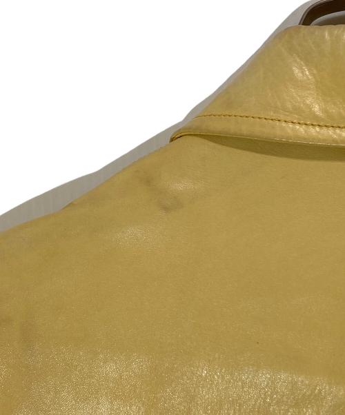 GUCCI（グッチ）GUCCI (グッチ) レザージャケット イエロー サイズ:40の古着・服飾アイテム