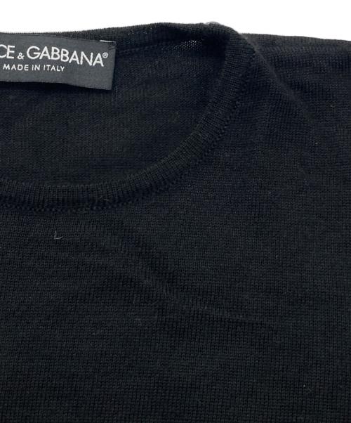 DOLCE & GABBANA（ドルチェ＆ガッバーナ）DOLCE & GABBANA (ドルチェ＆ガッバーナ) カシミヤシルクフリルニット ブラック サイズ:-の古着・服飾アイテム