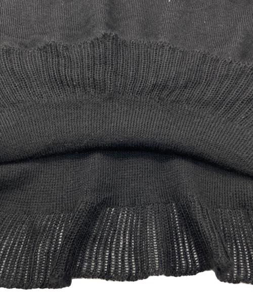 DOLCE & GABBANA（ドルチェ＆ガッバーナ）DOLCE & GABBANA (ドルチェ＆ガッバーナ) カシミヤシルクフリルニット ブラック サイズ:-の古着・服飾アイテム