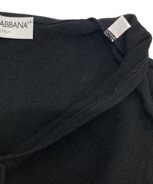 DOLCE & GABBANA（ドルチェ＆ガッバーナ）DOLCE & GABBANA (ドルチェ＆ガッバーナ) リボンVニット ブラック サイズ:-の古着・服飾アイテム