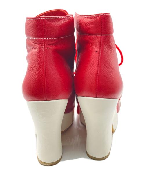 Vivienne Westwood（ヴィヴィアンウエストウッド）Vivienne Westwood (ヴィヴィアンウエストウッド) レースアップブーツ レッド サイズ:Sの古着・服飾アイテム